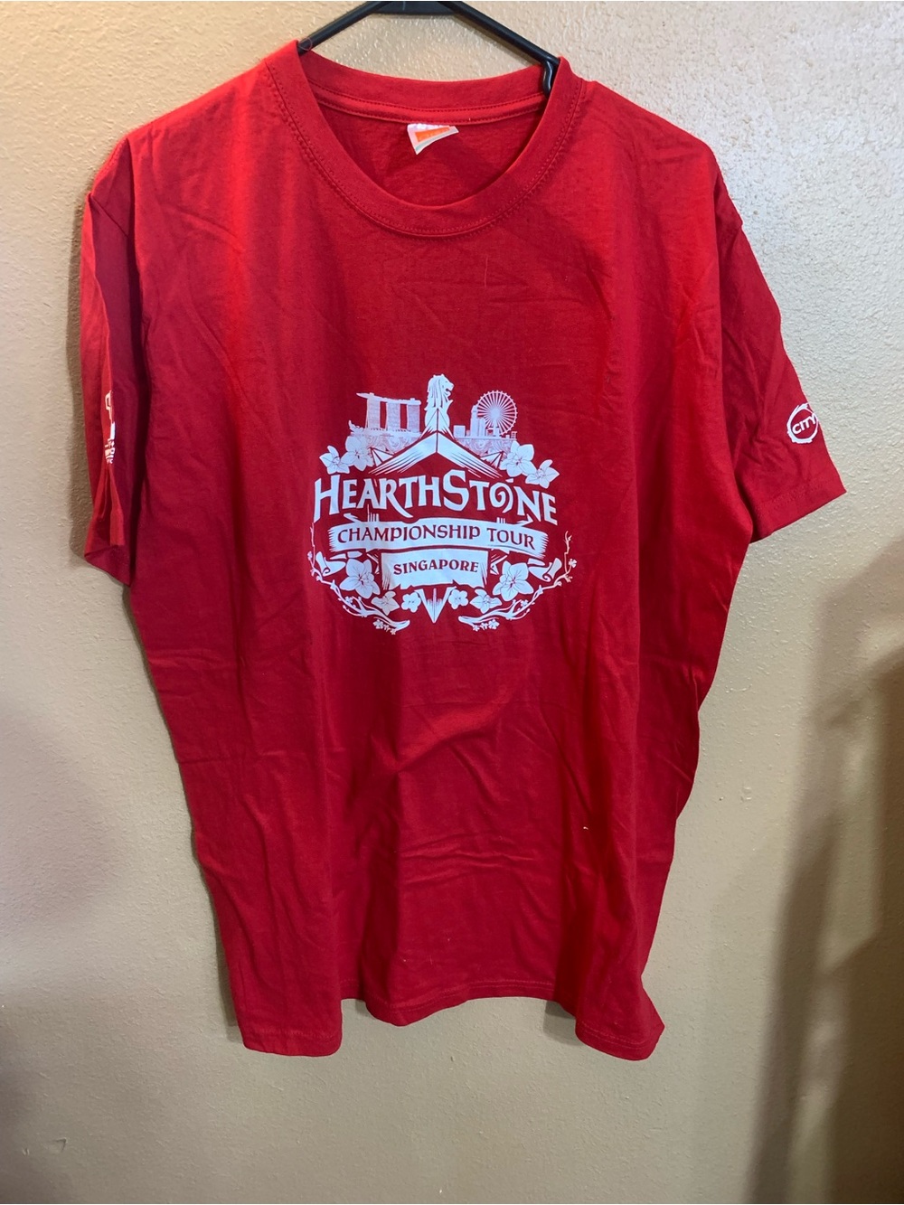 Hearthstone Championship Tour Singapore Red Graphic Tee - New 2X